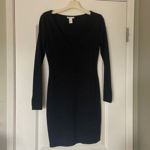 H&M long sleeve black dress